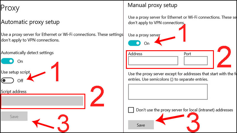 Cách tạo proxy trong Windows 10