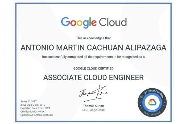 Chứng nhận của Google Cloud Platform