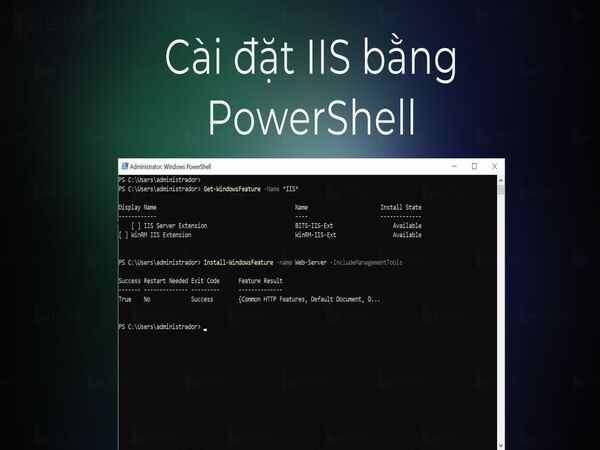 Cài đặt IIS với PowerShell